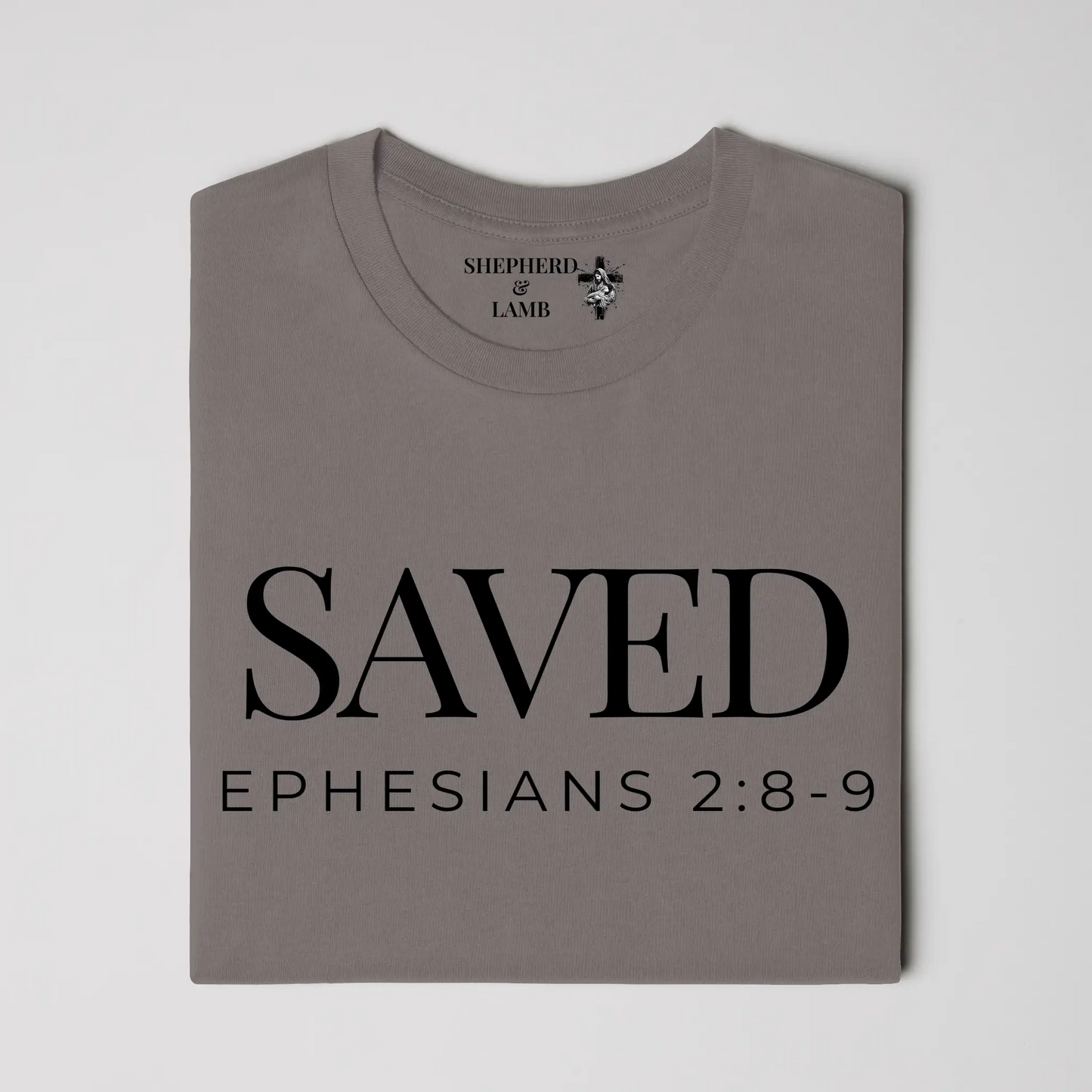 SAVED Christian T-Shirt | Ephesians 2:8–9 Bible Verse Shirt