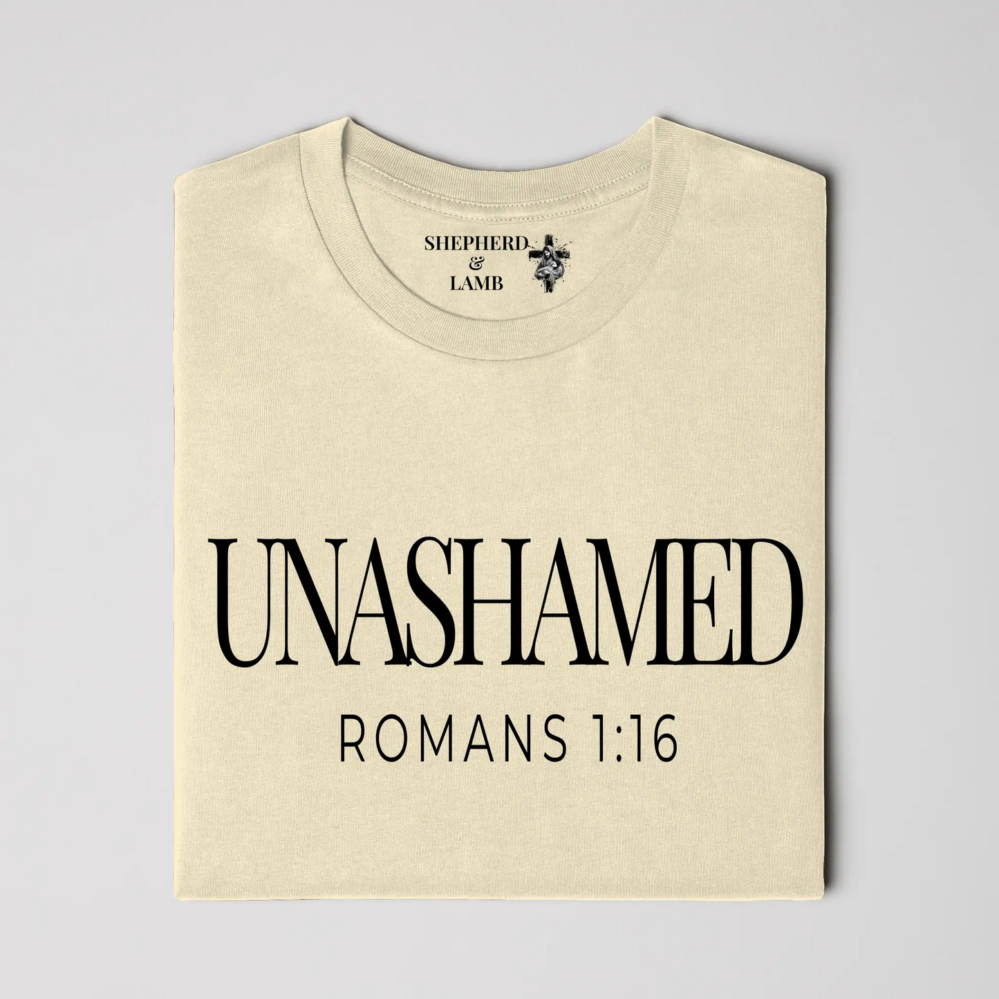 UNASHAMED Christian T-Shirt | Romans 1:16 Bible Verse Shirt