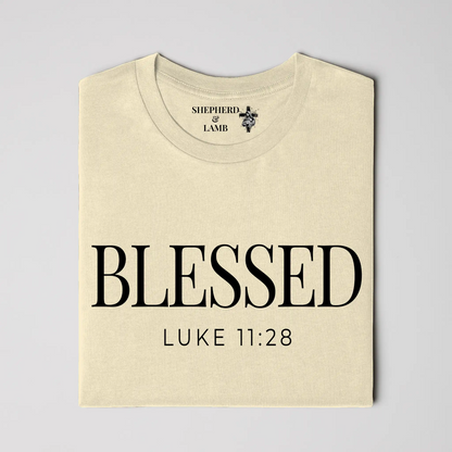 BLESSED Christian T-Shirt | Luke 11:28 Bible Verse Shirt