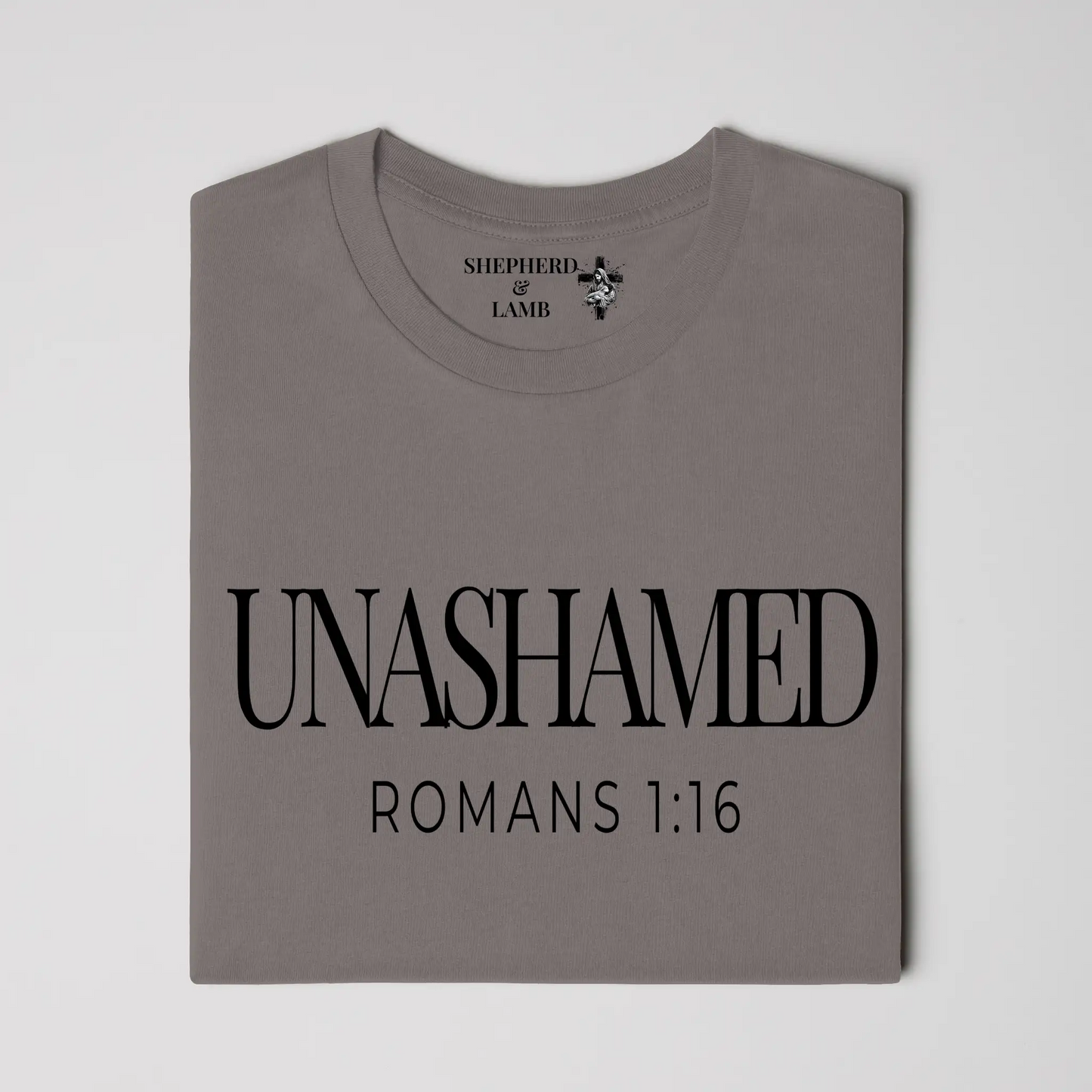 UNASHAMED Christian T-Shirt | Romans 1:16 Bible Verse Shirt