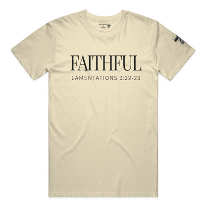 FAITHFUL Christian T-Shirt | Lamentations 3:22–23 Bible Verse Shirt