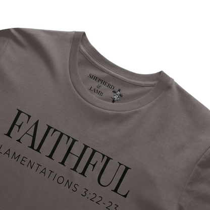 FAITHFUL Christian T-Shirt | Lamentations 3:22–23 Bible Verse Shirt