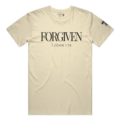 FORGIVEN Christian T-Shirt | 1 John 1:9 Bible Verse Shirt