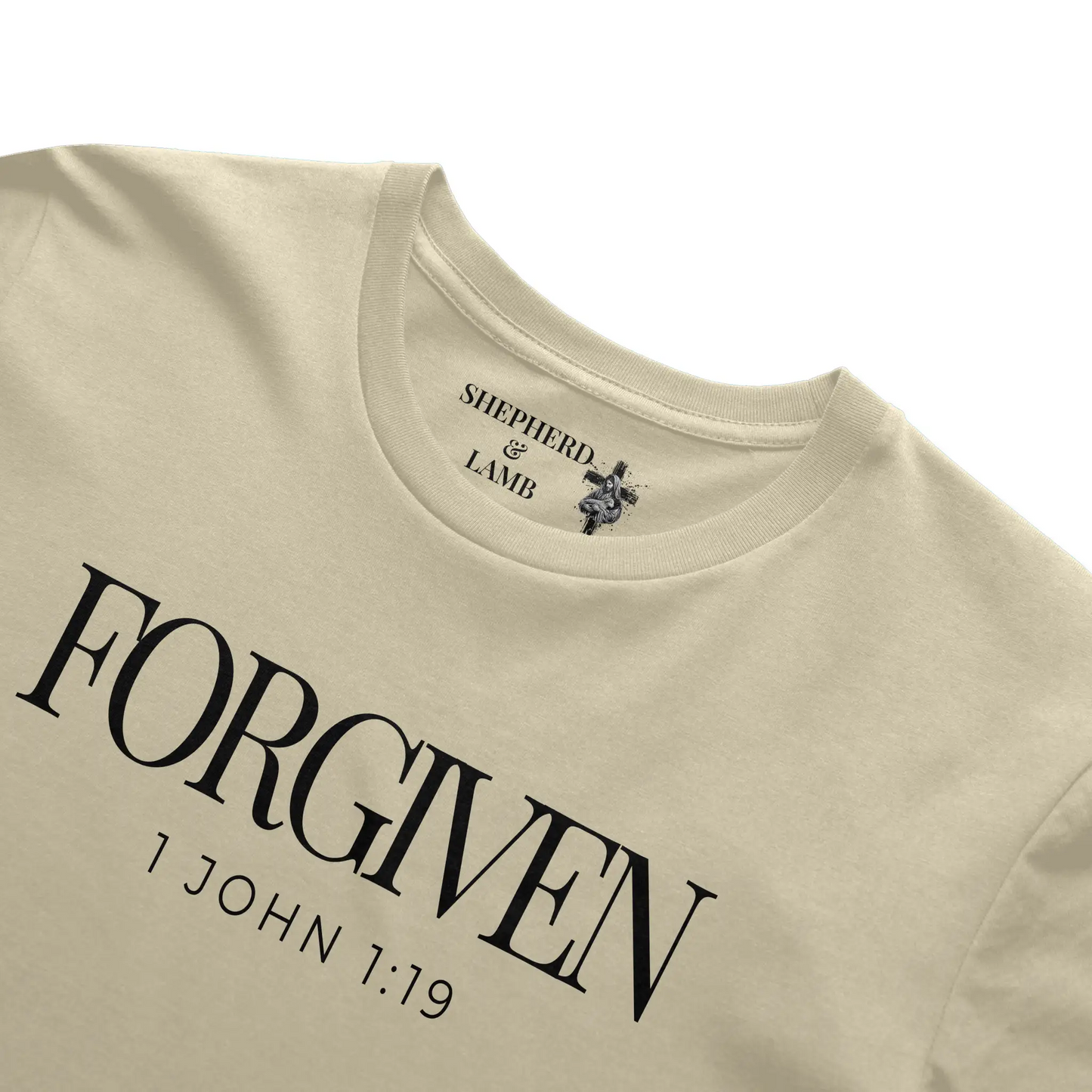 FORGIVEN Christian T-Shirt | 1 John 1:9 Bible Verse Shirt