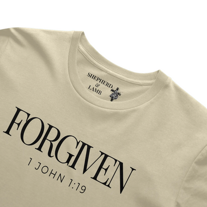FORGIVEN Christian T-Shirt | 1 John 1:9 Bible Verse Shirt