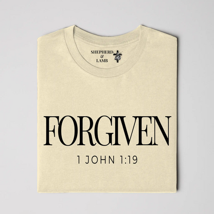 FORGIVEN Christian T-Shirt | 1 John 1:9 Bible Verse Shirt