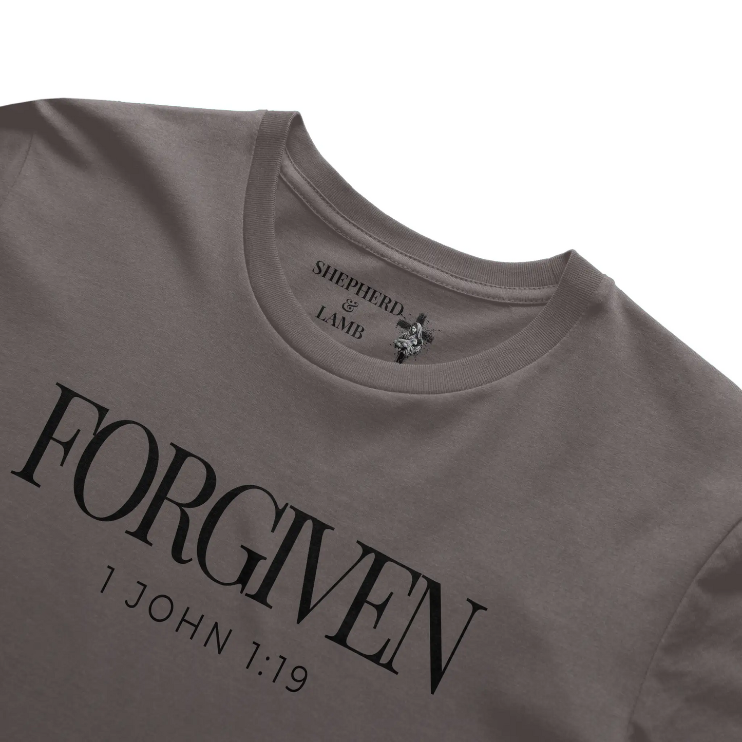FORGIVEN Christian T-Shirt | 1 John 1:9 Bible Verse Shirt