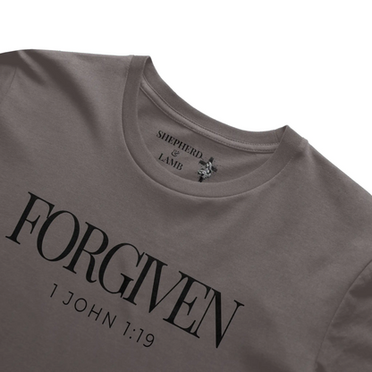 FORGIVEN Christian T-Shirt | 1 John 1:9 Bible Verse Shirt