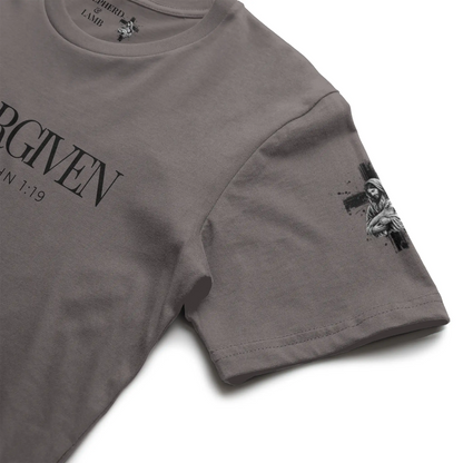 FORGIVEN Christian T-Shirt | 1 John 1:9 Bible Verse Shirt