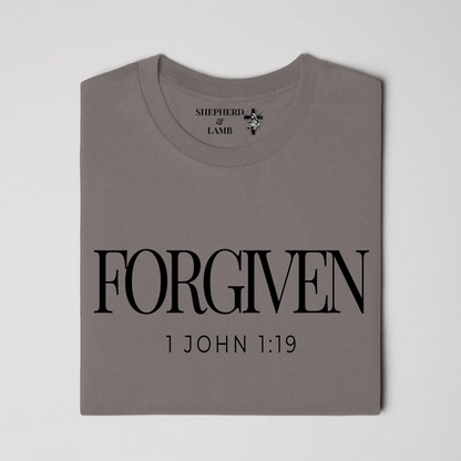 FORGIVEN Christian T-Shirt | 1 John 1:9 Bible Verse Shirt