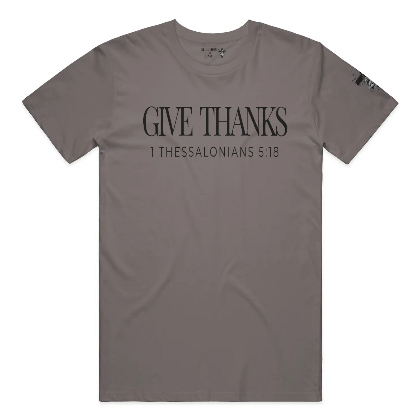 GIVE THANKS Christian T-Shirt | 1 Thessalonians 5:18 Bible Verse Shirt