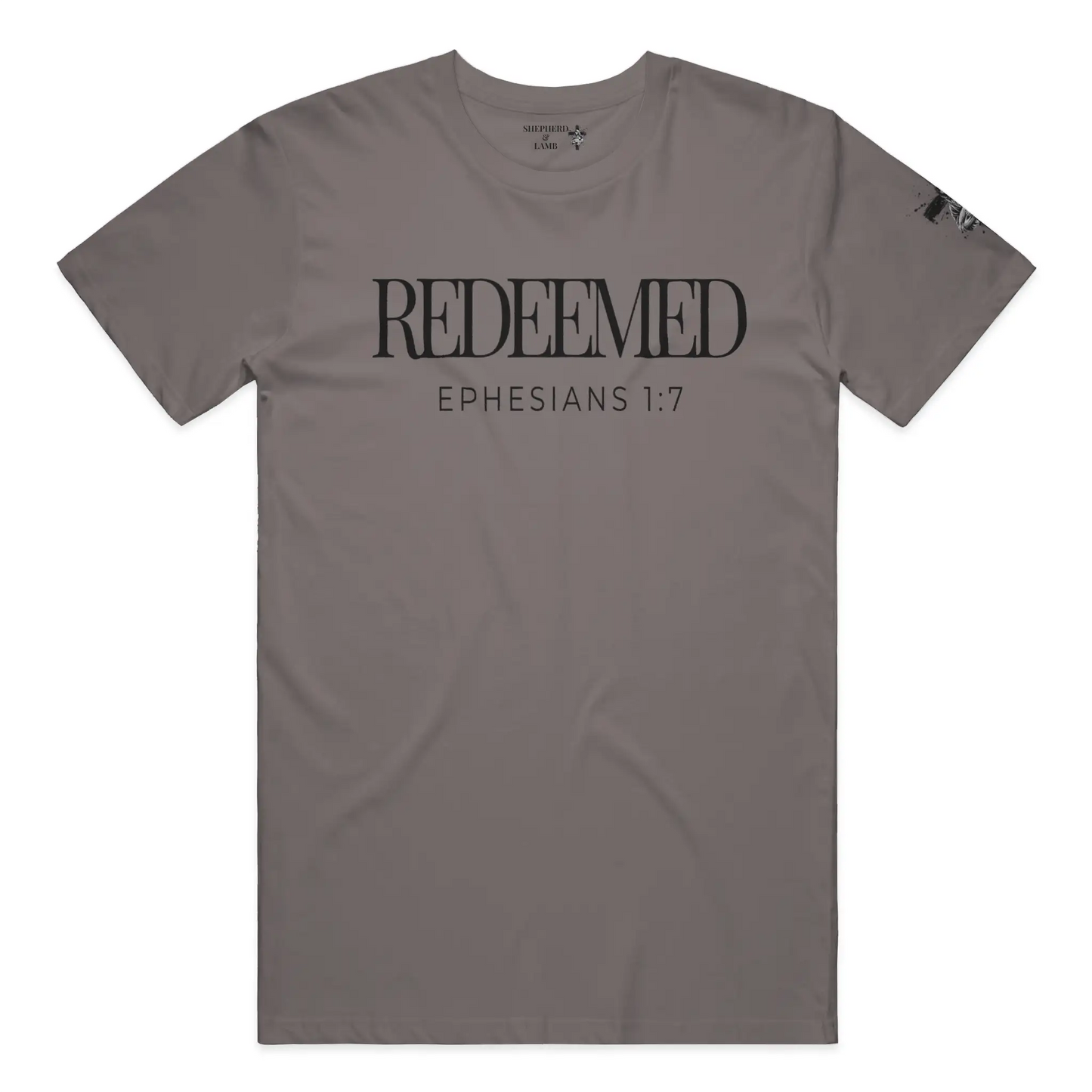 REDEEMED Christian T-Shirt | Ephesians 1:7 Bible Verse Shirt