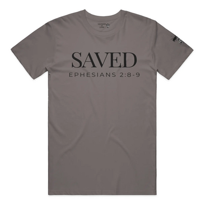 SAVED Christian T-Shirt | Ephesians 2:8–9 Bible Verse Shirt