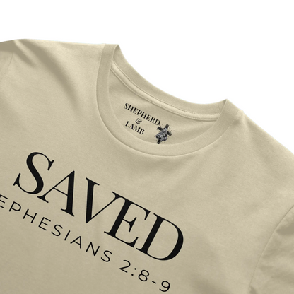 SAVED Christian T-Shirt | Ephesians 2:8–9 Bible Verse Shirt