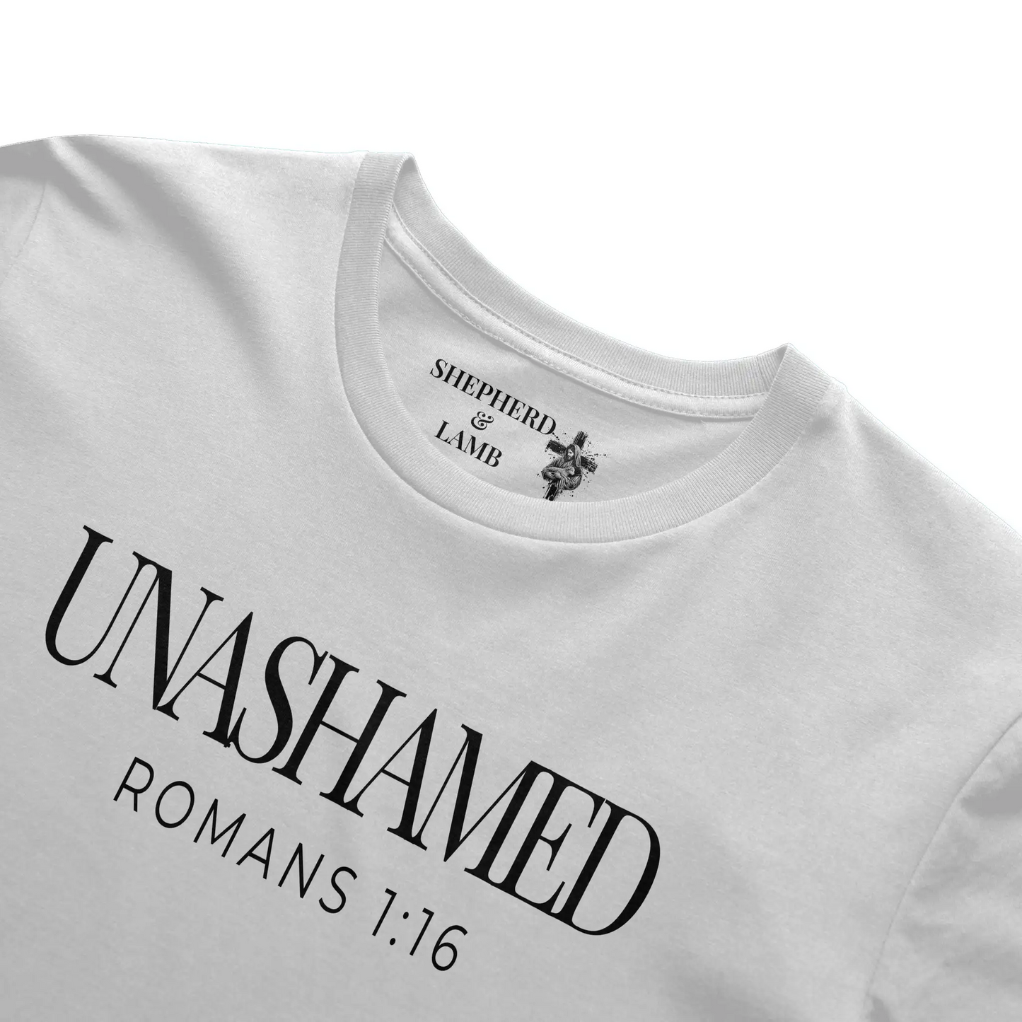 UNASHAMED Christian T-Shirt | Romans 1:16 Bible Verse Shirt