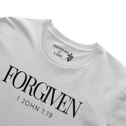 FORGIVEN Christian T-Shirt | 1 John 1:9 Bible Verse Shirt