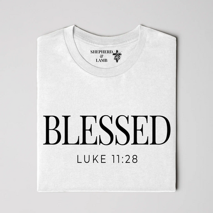 BLESSED Christian T-Shirt | Luke 11:28 Bible Verse Shirt
