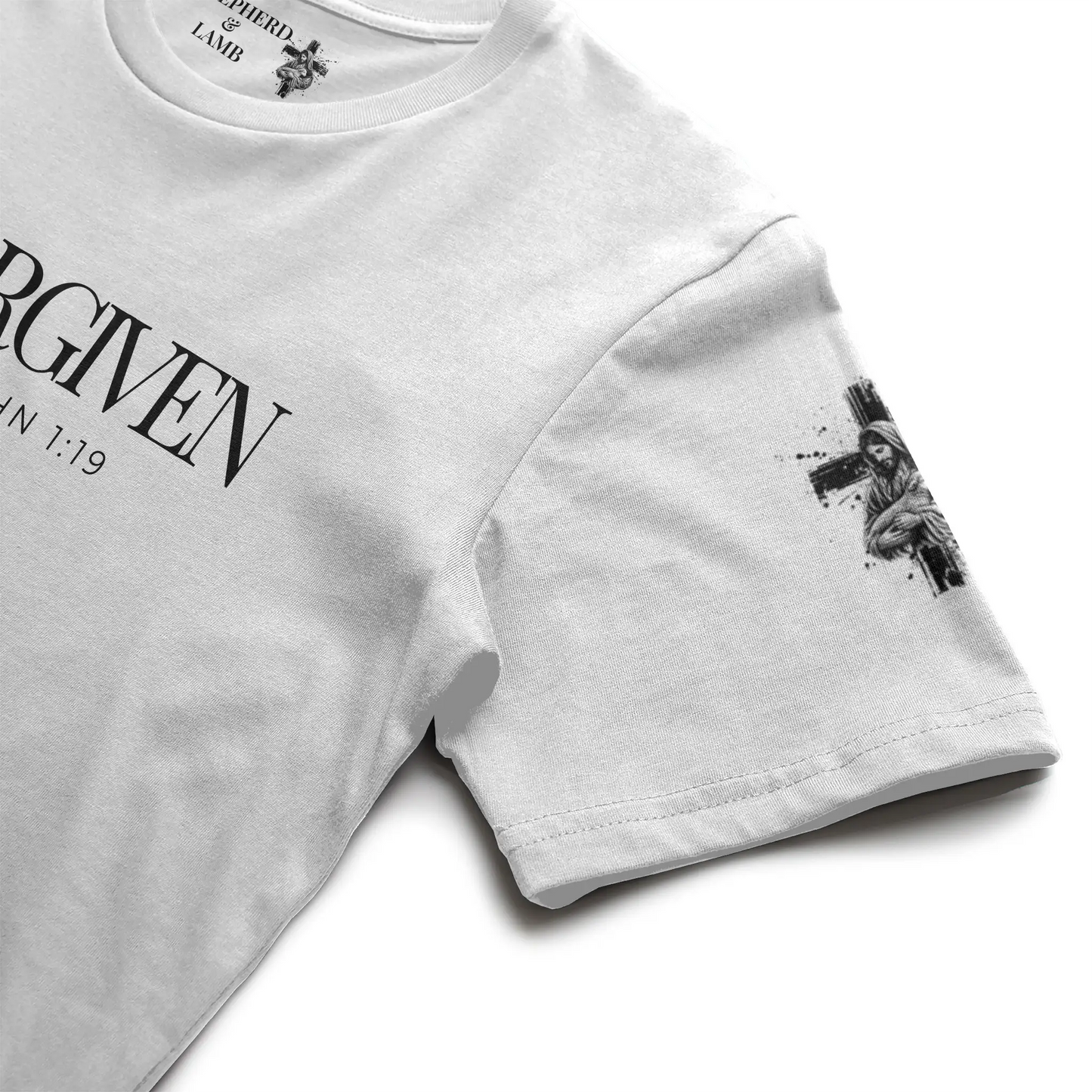 FORGIVEN Christian T-Shirt | 1 John 1:9 Bible Verse Shirt