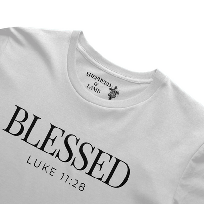 BLESSED Christian T-Shirt | Luke 11:28 Bible Verse Shirt