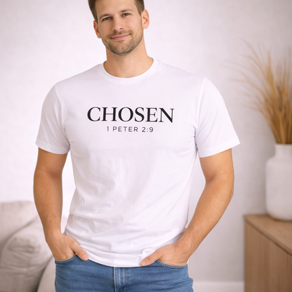 CHOSEN Christian T-Shirt | 1 Peter 2:9 Bible Verse Shirt