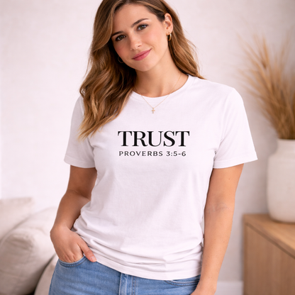 TRUST Christian T-Shirt | Proverbs 3:5–6 Bible Verse Shirt